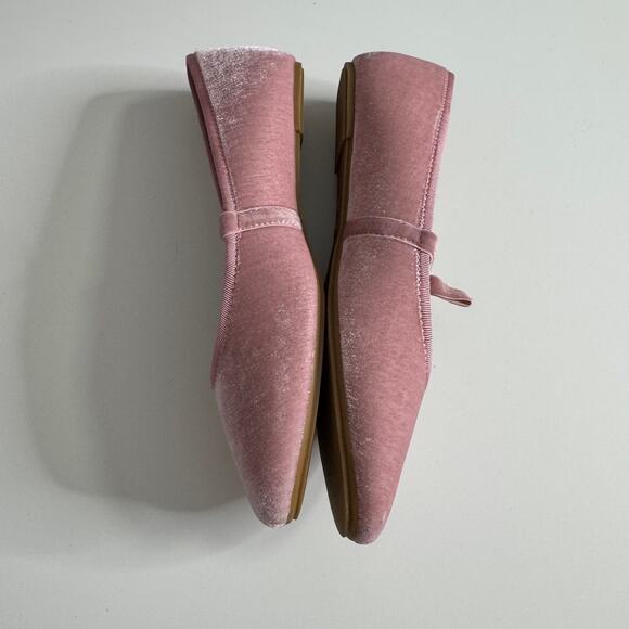 NWOT J. CREW CREWCUTS Girls' Velvet Bow Strap Mary Janes Pink 4 - Picture 3 of 7